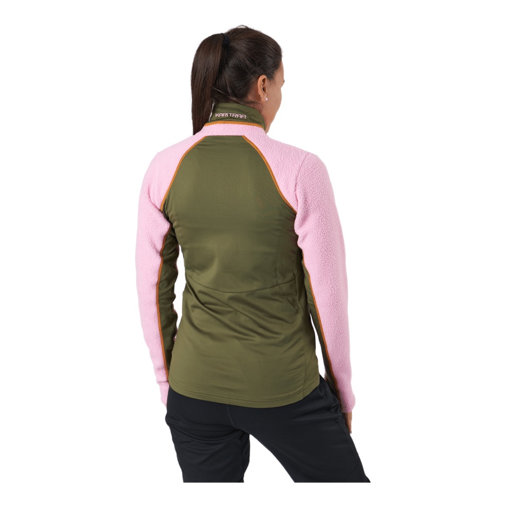 Kari Traa Ragnhild Full Zip Midlayer Jacket Size S, Prism Pink / Olive — image 3 of 8